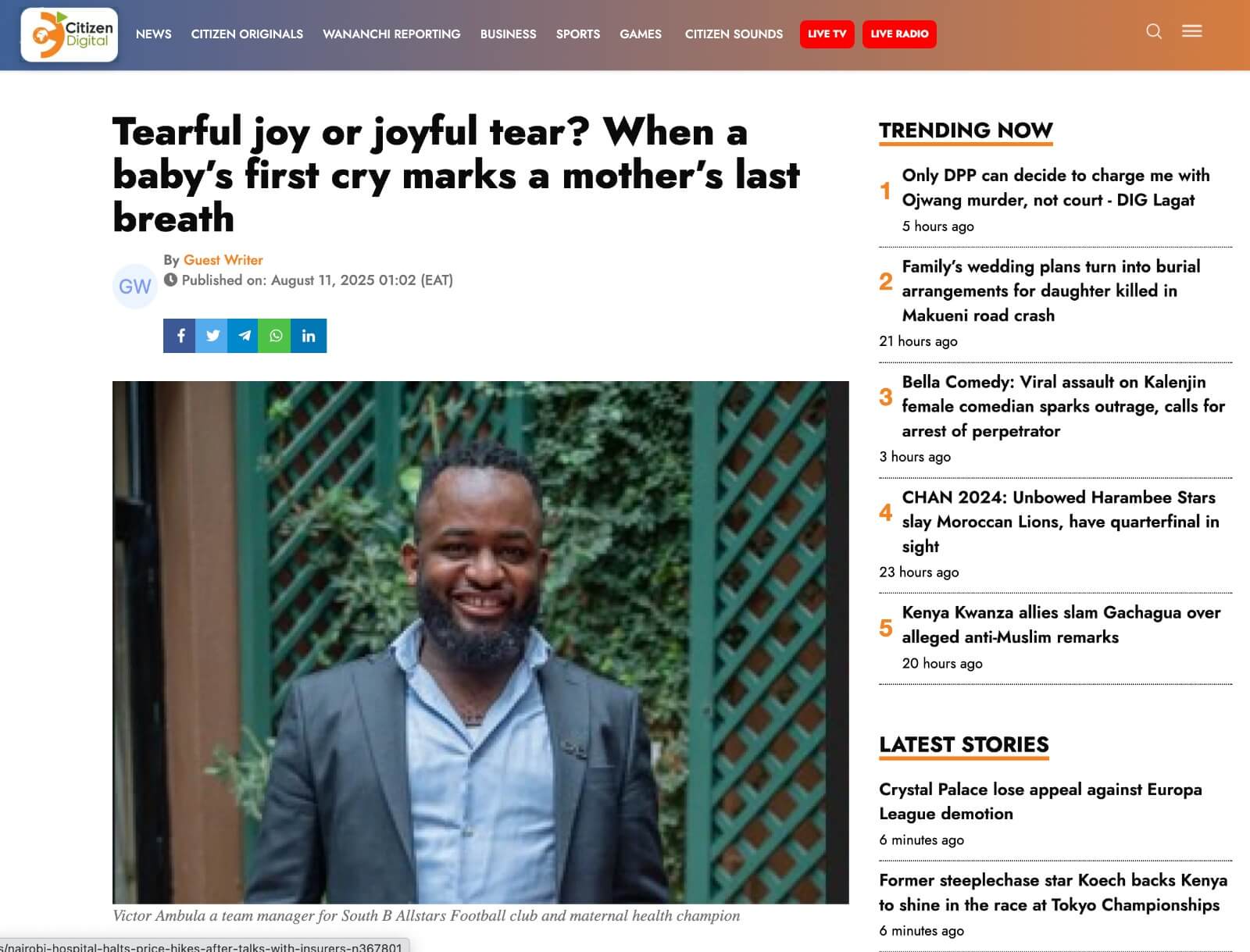 CALLING MEN TO ACTION IN THE FIGHT AGAINST POSTPARTUM HEMORRHAGE